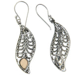 ▌925 Sterling Silver & 18K Gold Accent Bali Drop Dangle Earring »E122