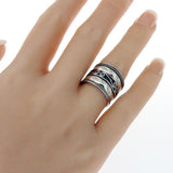 ▌925 Sterling Silver Bali 16 mm Wide Cigar Band Ring Size 6,7,8,9,10,11,12 »R104