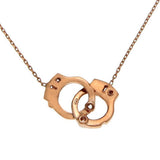 ▌Women's 925-Sterling Silver Love Handcuffs Pendant Necklace » P517