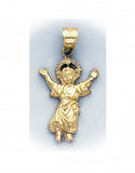 Fine 14k Yellow Gold Angel 33 MM Height Charm Pendant