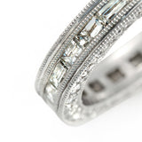 1.65 CT Baguette & Round Diamonds G SI1 in 14K White Gold All Round Wedding Band