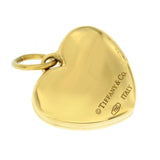 Auth Tiffany & Co. 18k Yellow Gold Heart Locket Pendant »U57
