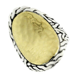 Auth JOHN HARDY Sterling Silver & 22K Gold Palu Oval Ring Size 8 »U48