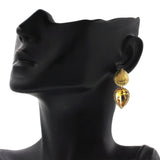 10.50 CT Citrine & 0.78 CT Diamonds in 18K Yellow Gold Teardrop Earrings