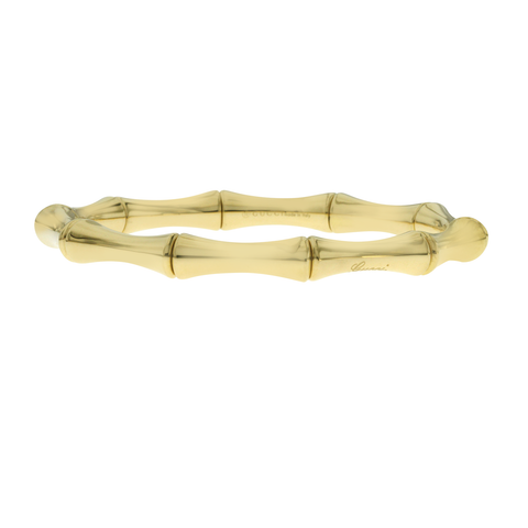 Gucci 18k Yellow Gold Large Bamboo Bracelet in Metallic