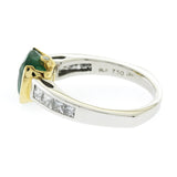 3.20 CT Zambian Emerald & 0.94 CT Diamonds in 18K Gold Engagement Ring