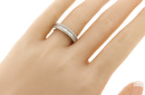 0.55 CT Baguette & Round Diamonds G SI1 in 18K White Gold Half Wedding Band Ring