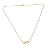 Tiffany & Co 18K Rose Gold Double Chain Infinity Necklace Size 16" » U212