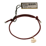 Auth DAMIANI 9K Rose Gold & Silver Ruby Heart Silk Bracelet Adjustable $299