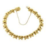 Auth Tiffany & Co. 18K Yellow Gold Signature X Link Bracelet Size 7.5" U56