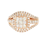 1.35 CT Natural Diamonds G SI1 in 14K Rose Gold Engagement Ring