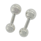 Auth Tiffany & Co. 925 Sterling Silver Barball Cufflinks