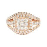 1.35 CT Natural Diamonds G SI1 in 14K Rose Gold Engagement Ring