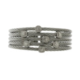 Charriol 18k Gold Stainless Steel 0.60 Ct Diamonds Cable Bracelet 7"-8" »BO2