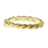 Authentic Tiffany & Co 18K Yellow Gold Rope Band Ring Size 5 »U419