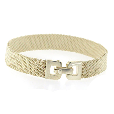 Tiffany & Co. 925 Sterling Silver Mesh Somerest Bracelet Size 6.5" U520