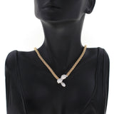 Auth FOPE Italian 18K Rose Gold Diamond Necklace Size 15"