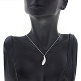 Auth Tiffany & Co Frank Gehry 18K White Gold Diamond Fish Necklace 18" »U223
