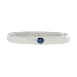 Tiffany & Co 925 Sterling Silver One Blue Sapphire Peretti Band Ring 6.5 »U324-1