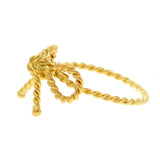 Authentic Tiffany & Co 18K Yellow Gold Bow Twist Wire Ring Size 5.5 »U315-2
