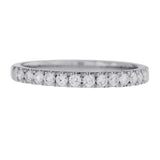 0.28 CT Natural Diamonds G SI1 in 14K White Gold Half Wedding Band Ring