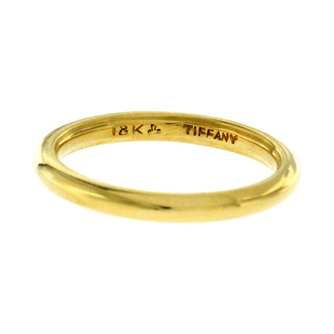 Auth Tiffany & Co. 18k Yellow Gold Band Ring Size 4.25 »U321-1