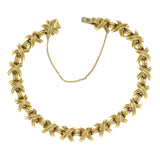Auth Tiffany & Co. 18K Yellow Gold Signature X Link Bracelet Size 7.5" U56