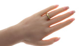 Auth Tiffany & Co. 18K Yellow Gold Platinum Diamonds Etoile Band Ring 7.25