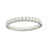 0.28 CT Natural Diamonds G SI1 in 14K White Gold Half Wedding Band Ring