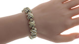 Tiffany & Co. 18K Gold 925 Silver Signature X Link Bracelet Size 7" U510