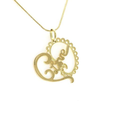 Auth TOUS 18K Yellow Gold Heart Love Bear Necklace Size 16" »U112
