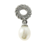 Auth Judith Ripka 925 Sterling Silver Pearl Pendant Bead »U510-2