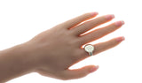 Auth Tiffany & Co. 925 Sterling Elsa Peretti Diamond Round Ring Size 6 »U318