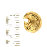 Auth Tiffany & Co 18K Yellow Gold Spiral Wave Earrings »U413
