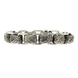 David Yurman 925 Sterling Silver Men's Waves Link Chain Bracelet Size 8"