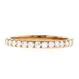 0.33 CT Natural Diamonds G SI1 in 14K Rose Gold Half Wedding Band Ring