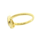 DAVID YURMAN 18K Yellow Gold Diamond Cable Classics Heart Ring 6