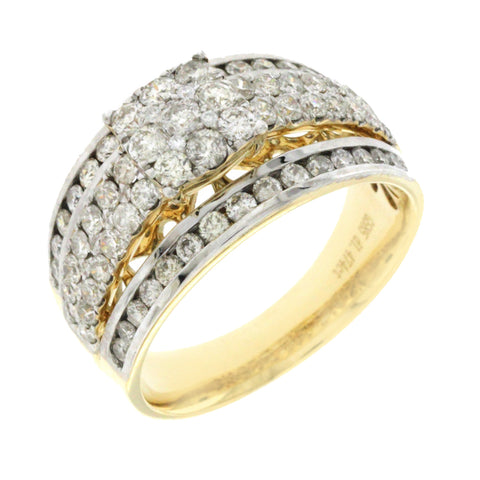 1.47 CT Natural Diamonds G SI1 in 14K Yellow Gold Engagement Ring