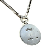 Auth Lois Hill 925 Sterling Silver Filagree Round Necklace Size 14"-16" »U22