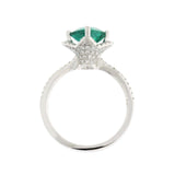 1.31 CT Colombian Emerald & 0.46 CT Diamonds in 18K Gold Engagement Ring