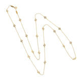 Tiffany & Co. 18K Gold Elsa Peretti 2.80 CT 20 Diamonds By Yard Necklace $17000