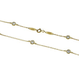 Tiffany & Co. 18K Gold Elsa Peretti 2.80 CT 20 Diamonds By Yard Necklace $17000