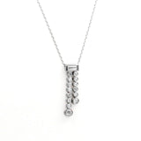 Au Tiffany & Co. 950 Platinum Diamond Jazz Drop Necklace Size 17"