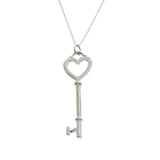 Auth Tiffany & Co 925 Sterling Silver 2" Key Necklace Size 16" »U112