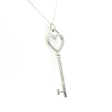 Auth Tiffany & Co 925 Sterling Silver 2" Key Necklace Size 16" »U112