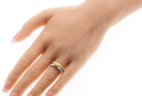 Tiffany & Co. 925 Sterling Silver 18K Gold Atlas Groove Band Ring Size 7